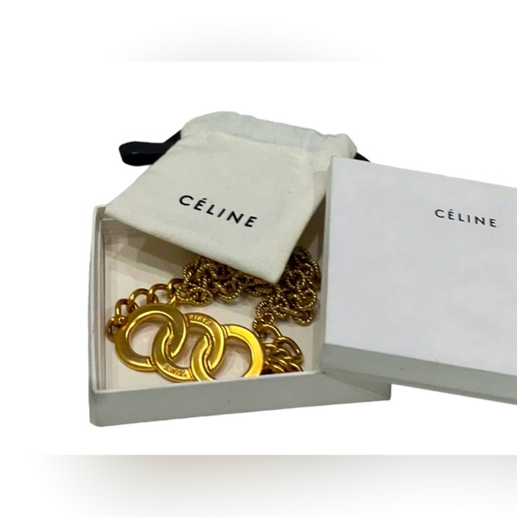 CELINE PARIS RUNWAY LOGO CHUNKY ADJUSTABLE  CHAIN BELT- UPDATED PICS - Picture 4 of 11